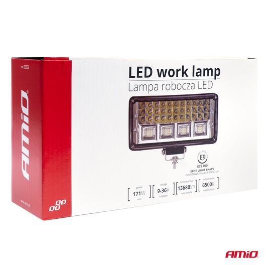 Lampa robocza halogen LED szperacz AWL42 57 LED AMIO-03253 -zdjęcie numer 2