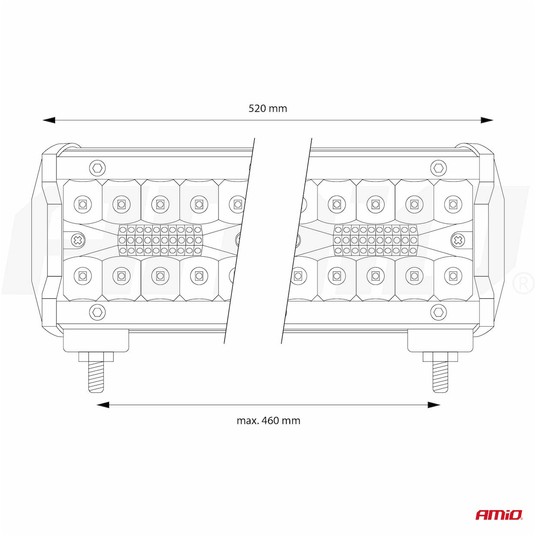 Lampa robocza LED AWL31 220LED 800x74 660W COMBO 9-36V -zdjęcie numer 3