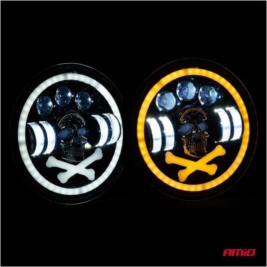 Lampa robocza LED SKULL czaszka dodatkowa ozdobna -zdjęcie numer 1