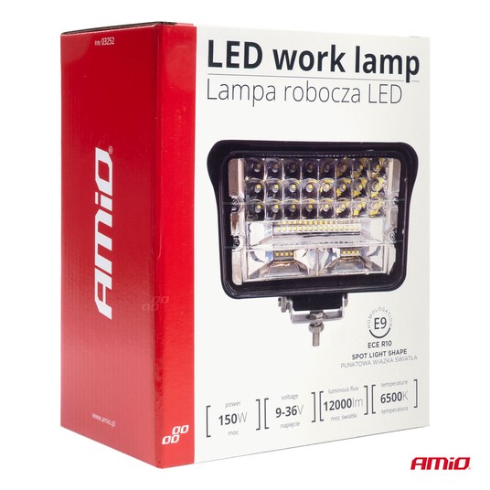 Lampa robocza LED szperacz AWL41 50 LED 150W 12V 24V AMIO-03252 -zdjęcie numer 2