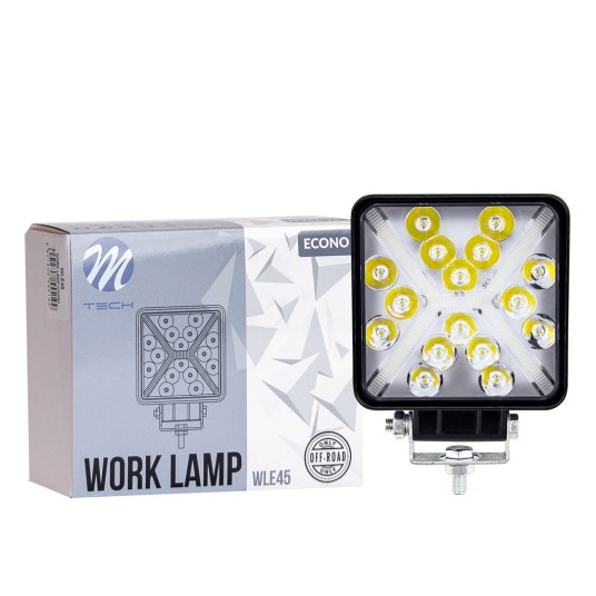 Lampa Robocza M-TECH ECONO WLE45 - 4" 46xSMD3030 - Square 46W 12-30V Combo -zdjęcie numer 1