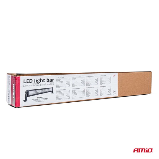 Lampa robocza panelowa LED BAR zakrzywiona AWL44 324W 52cm 25920lm 12V 24V AMIO-03255 -zdjęcie numer 2