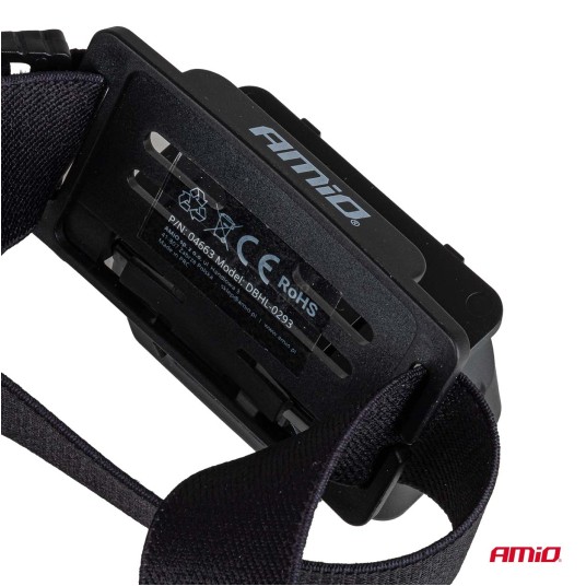 Latarka czołowa akumulatorowa z czujnikiem ruchu XPG+COB 1000mAh (BATT) AMIO-04663 -zdjęcie numer 3
