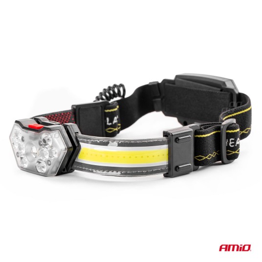 Latarka lampa czołowa LED LH04 AMIO-02826 -zdjęcie numer 8