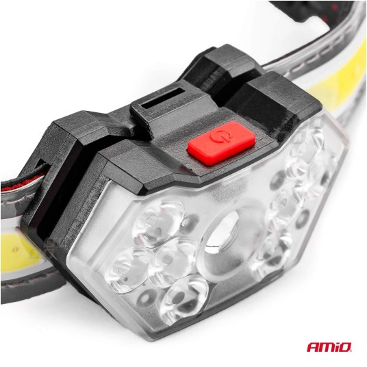 Latarka lampa czołowa LED LH04 AMIO-02826 -zdjęcie numer 9