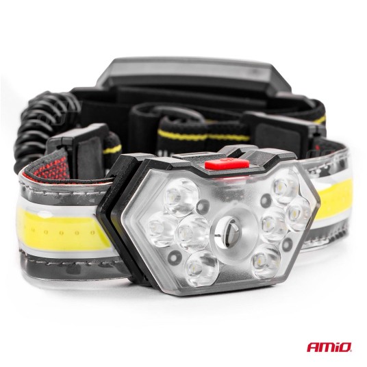 Latarka lampa czołowa LED LH04 AMIO-02826 -zdjęcie numer 11