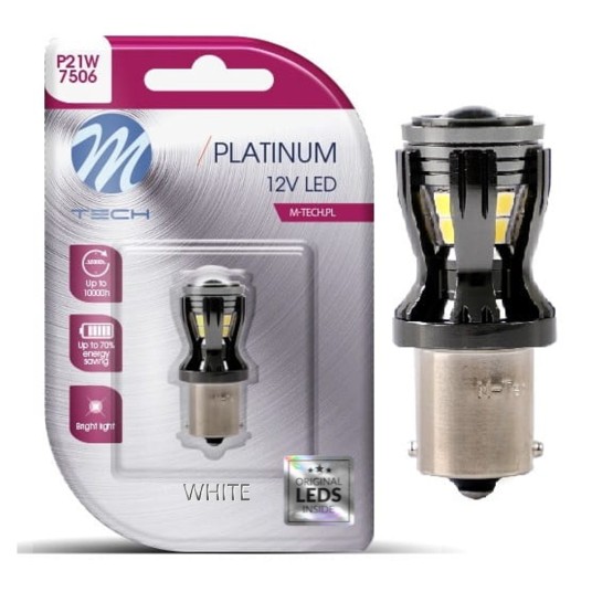 LB820W-01B - BA15S, 12-24V 14x2835SMD Canbus White -photo number 1