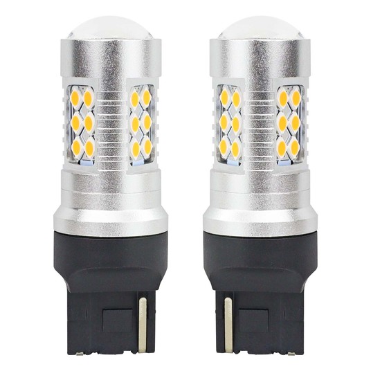 LED CAN 24SMD 3030 T20 7440 WY21W Pomarań.12V/24V -photo number 8