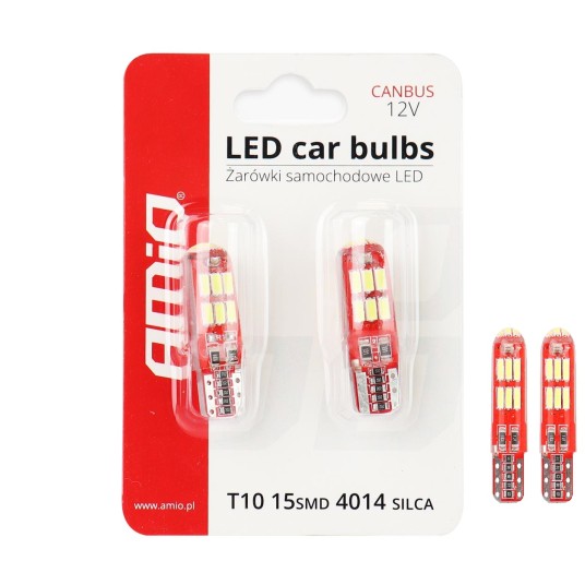 LED CANBUS 15SMD 4014 T10 W5W Silicon 12V -photo number 1