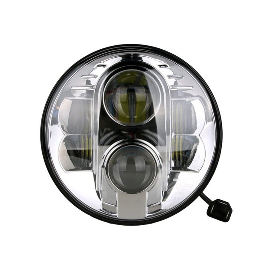 LED Headlight - round 7" 9-36V, chrome -zdjęcie numer 5