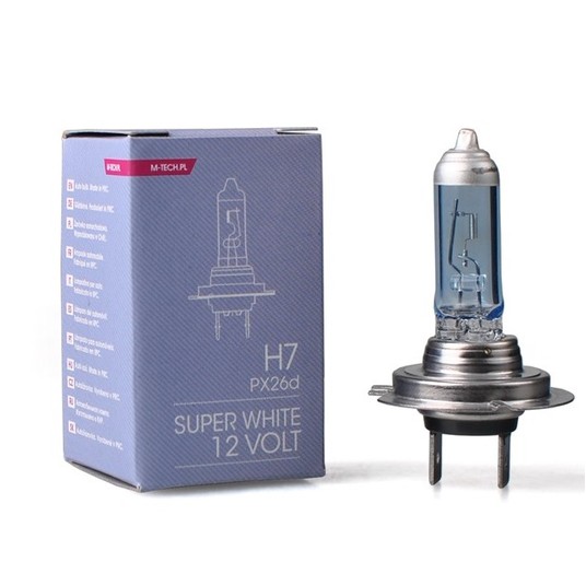 M-TECH SuperWhite H7 12V 55W H7 PX26d -zdjęcie numer 1