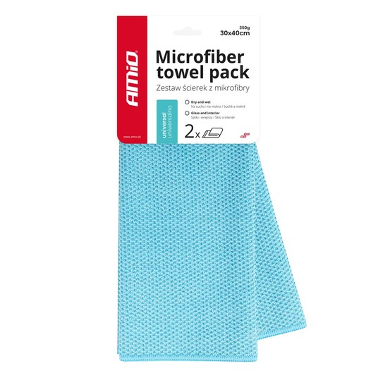 Mikrofibra ściereczka uniwersalna na sucho i mokro 30x40 cm 350g 2 szt. -zdjęcie numer 1
