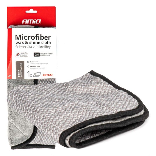 Mikrofibra ścierka 2w1 do polerowania i nabłyszczania samochodu 40x40 cm 600 g -zdjęcie numer 1