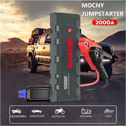 NEXPOW Jump Starter Booster G17 66,6 Wh 2000 A Power Bank Rozruchowy -zdjęcie numer 1