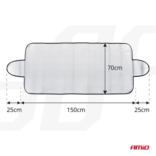Osłona na szybę 150x70cm przeciwsłoneczna przeciwszronowa AMIO-01389 -zdjęcie numer 6