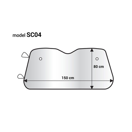Osłona na szybę 150x80cm przeciwsłoneczna przeciwszronowa AMIO-01534 -zdjęcie numer 2