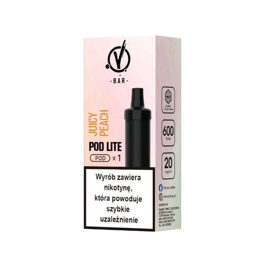 PAP KARTRIDŻ VBAR LITE 20MG.(Juicy Peach) -photo number 1