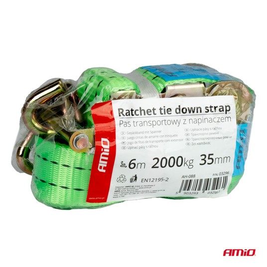 Pas transportowy z napinaczem 2000kg 38mm 6m AMIO-03296 -zdjęcie numer 2