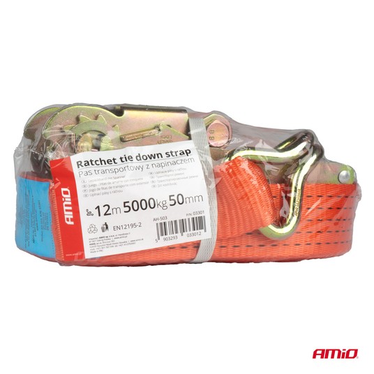 Pas transportowy z napinaczem 5000kg 50mm 12m -zdjęcie numer 2