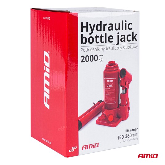 Podnośnik hydrauliczny słupkowy 2T 2000 kg AMIO-01270 -zdjęcie numer 2