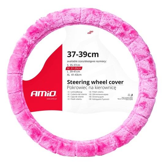 Pokrowiec nakładka na kierownicę samochodową M 37-39cm SWC-54-M AMIO-03567 -zdjęcie numer 1