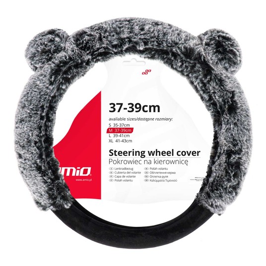 Pokrowiec nakładka na kierownicę samochodową SWC-55-M 37-39cm AMIO-04165 -zdjęcie numer 1