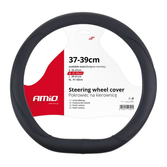 Pokrowiec ścięty nakładka na kierownicę sportową typ D M 37-39cm SWC-22-M AMIO-02304 -zdjęcie numer 1
