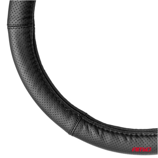 Pokrowiec skórzany perforowany nakładka na kierownicę samochodową S 35-37cm SWC-50-S AMIO-03555 -zdjęcie numer 2
