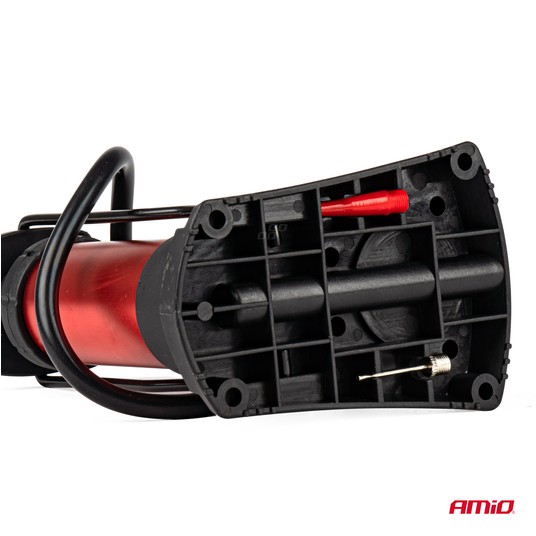 Pompka nożna MINI PU03 metalowa z manometrem AMIO-02147 -zdjęcie numer 9