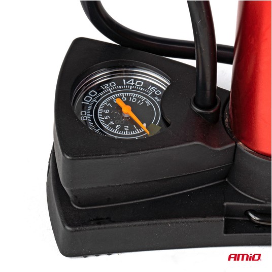 Pompka nożna MINI PU03 metalowa z manometrem AMIO-02147 -zdjęcie numer 10
