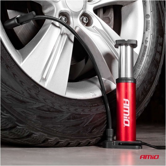 Pompka nożna MINI PU05 metalowa AMIO-02142 -zdjęcie numer 6