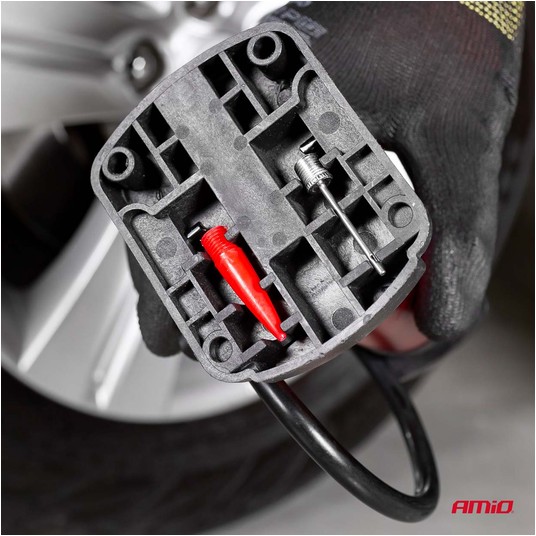 Pompka nożna MINI PU05 metalowa AMIO-02142 -zdjęcie numer 3