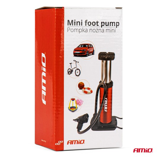 Pompka nożna MINI PU05 metalowa AMIO-02142 -zdjęcie numer 7