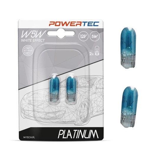 Powertec W5W T10 12V 5W WEGDE Platinum white effec -photo number 1