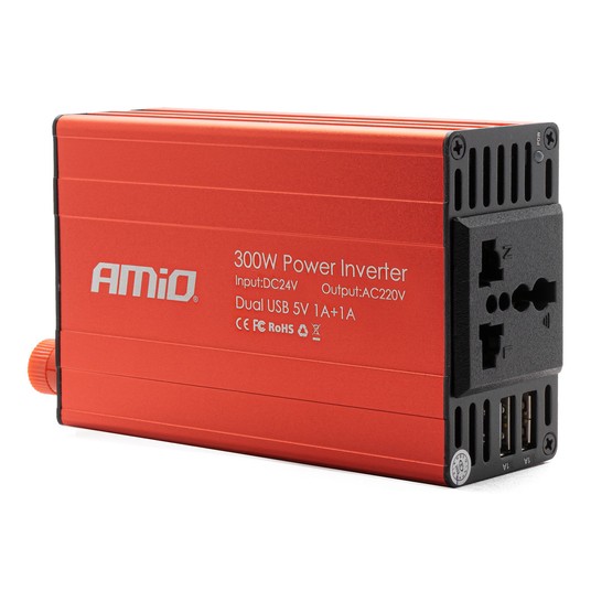 Przetwornica napięcia 24V/230V 300W/600W 2xUSB PI0 -zdjęcie numer 1