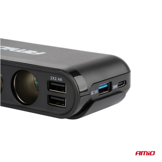 Rozdzielacz rozgałęźnik trójnik zapalniczki + wolt -photo number 5