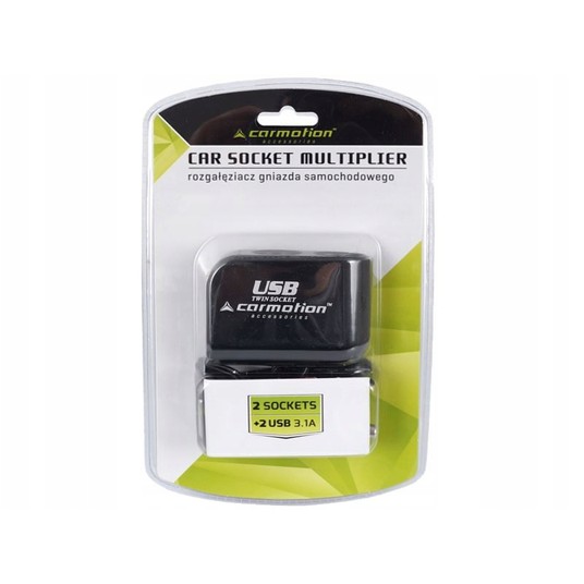 Rozgałęziacz podwójny z 2x USB 3.1A z przewodem -zdjęcie numer 3