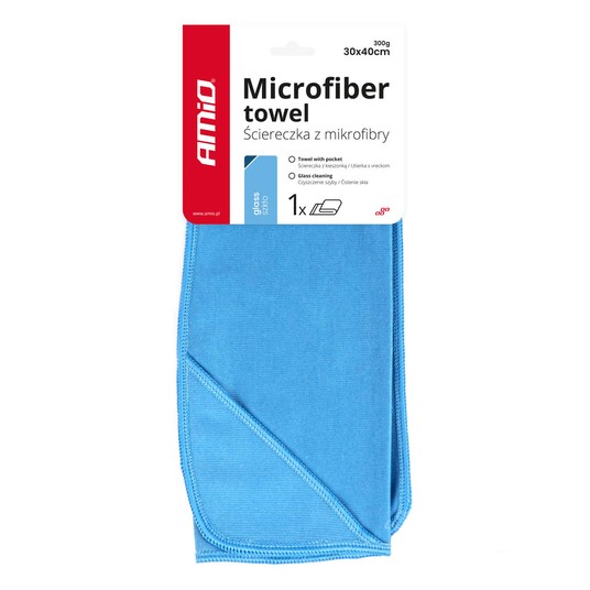 Ściereczka mikrofibra do mycia czyszczenia szyb okien luster 30x40 cm -zdjęcie numer 1