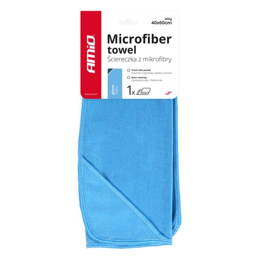 Ściereczka mikrofibra do mycia czyszczenia szyb okien luster 60x40 cm -zdjęcie numer 1