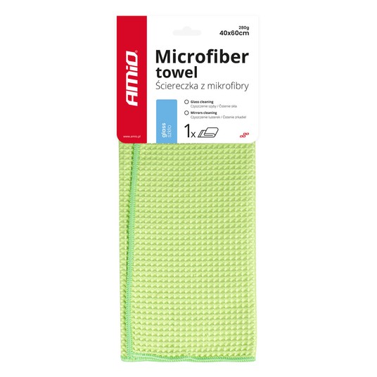 Ściereczka mikrofibra waflowa do szyb okien luster 40x60 cm -zdjęcie numer 1