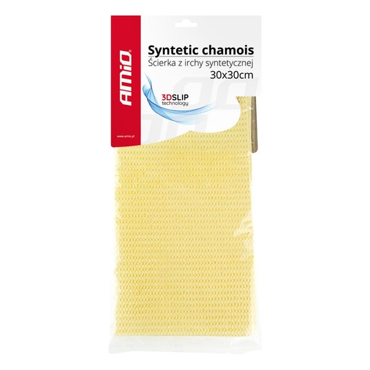 Ściereczka z irchy syntetycznej ircha z technologią poślizgową 3D 30x30 cm AMIO-02169 -zdjęcie numer 1