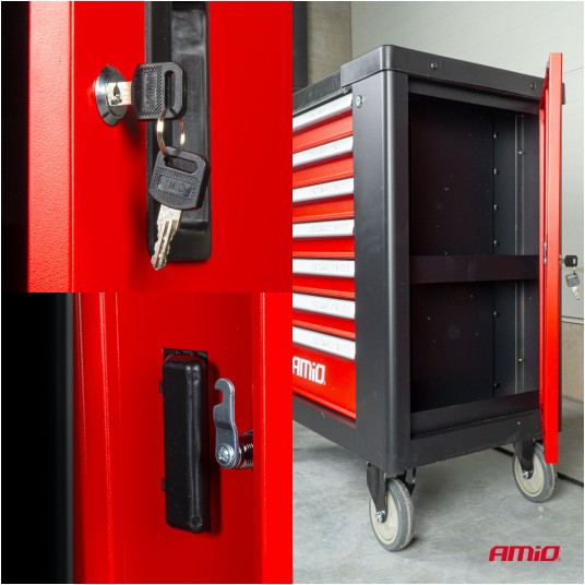 Szafka warsztatowa z zestawem narzędzi 258szt. 840x460x870mm AMIO-04892 -zdjęcie numer 9