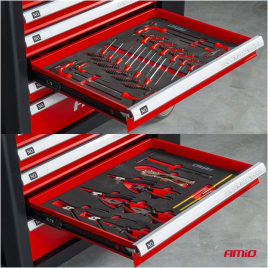 Szafka warsztatowa z zestawem narzędzi 258szt. 840x460x870mm AMIO-04892 -zdjęcie numer 17