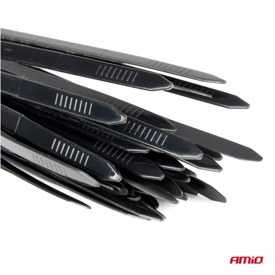 Taśmy opaski zaciskowe kablowe czarne 3,6x150mm - 100 szt. AMIO-02153 -zdjęcie numer 4