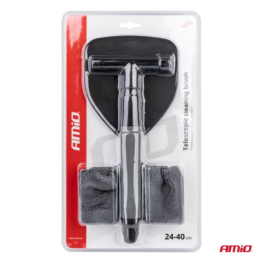 Teleskopowa myjka szczotka do szyb okien luster 24-40 cm AMIO-02611 -zdjęcie numer 2
