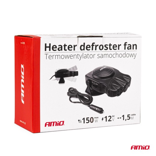 Termowentylator dmuchawa grzejnik samochodowy 12V 150W AMIO-02385 -zdjęcie numer 2