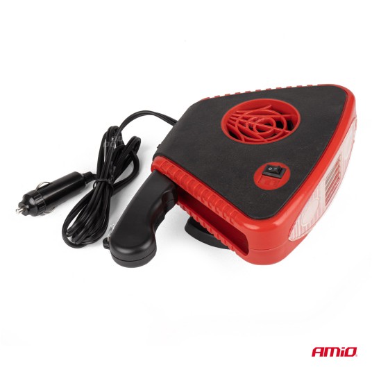 Termowentylator dmuchawa nagrzewnica z lampką 12V AMIO-01326 -zdjęcie numer 4