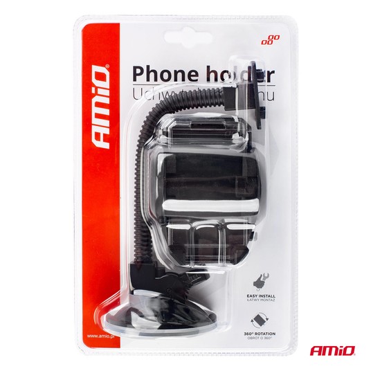 Uchwyt na telefon do samochodu regulowany HOLD-03 AMIO-01250 -zdjęcie numer 2
