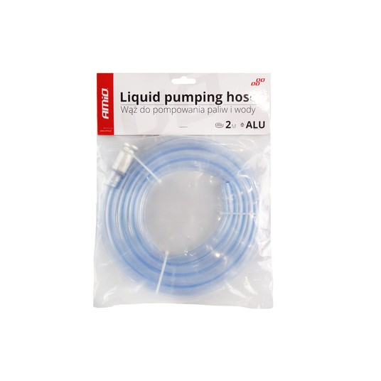 Wąż do spuszczania paliwa z pompką aluminiową samozasysający AMIO-02404 -zdjęcie numer 2