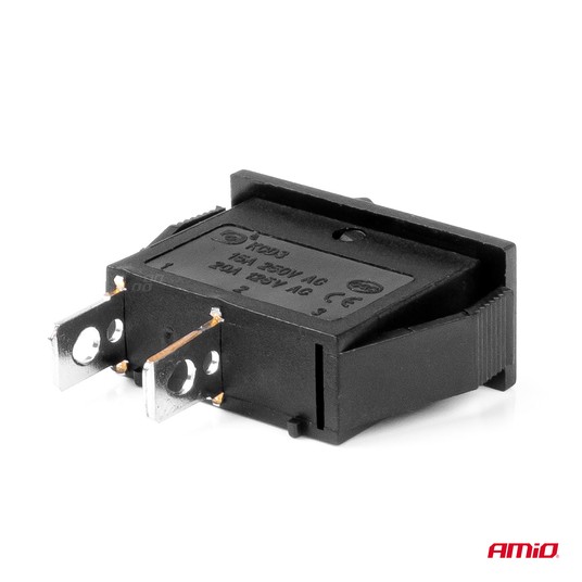 Włącznik przełącznik prostokątny ON OFF 12V AMIO-03081 -zdjęcie numer 3